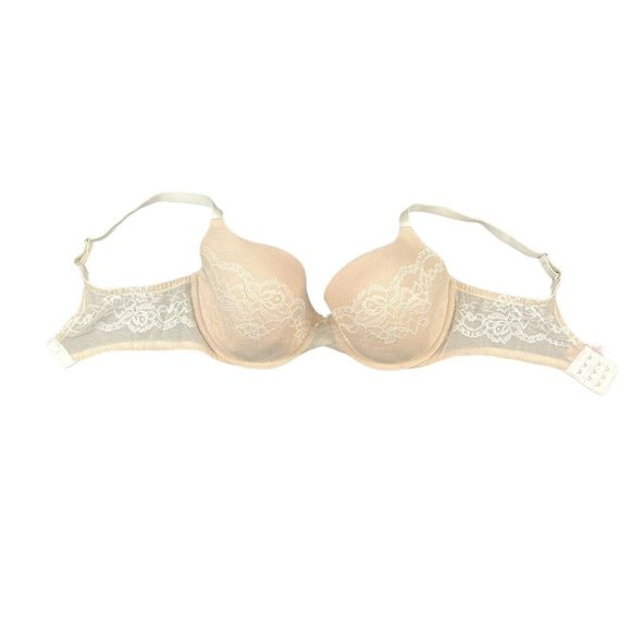 Victoria's Secret Body‎ 36DD Ivory White Lace Overlay Lined Demi Bra 301663-DJ4 - Picture 5 of 13